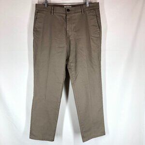 Dockers Flat Front Gray Slim Tapered Pants Size 34 X 29